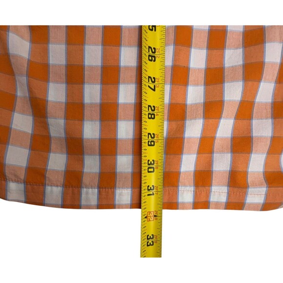 Phat Farm Y2K Button Shirt Cotton Orange Plaid Street Skater Hip Hop 2XL XXL - Picture 13 of 15